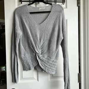 Grey knit sweater